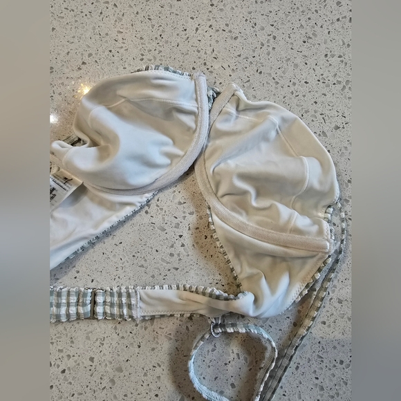 Abercrombie & Fitch Green Gingham Bikini | High Rise Cheeky Bottoms - Picture 8 of 9